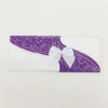 Yiwu factory direct sales of long European-style embossed pearlescent letterpress cards with bows, insert cards, wedding invitations, banquet invitation cards details Picture